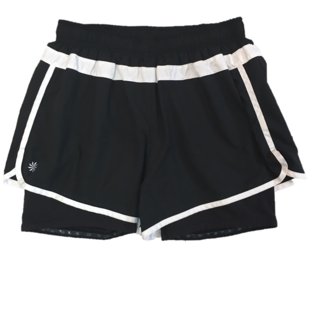 athleta | hana performance fitted 2-in-1 shorts black s